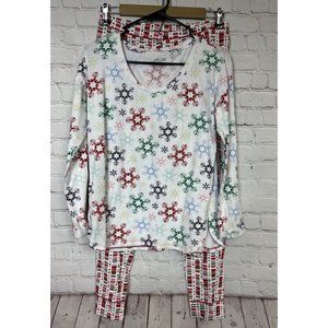 Jasmine & Ginger Snowflake Pajama Set - Multicolor